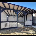 Gard din lemn tratat – 42m, casă de vacanță